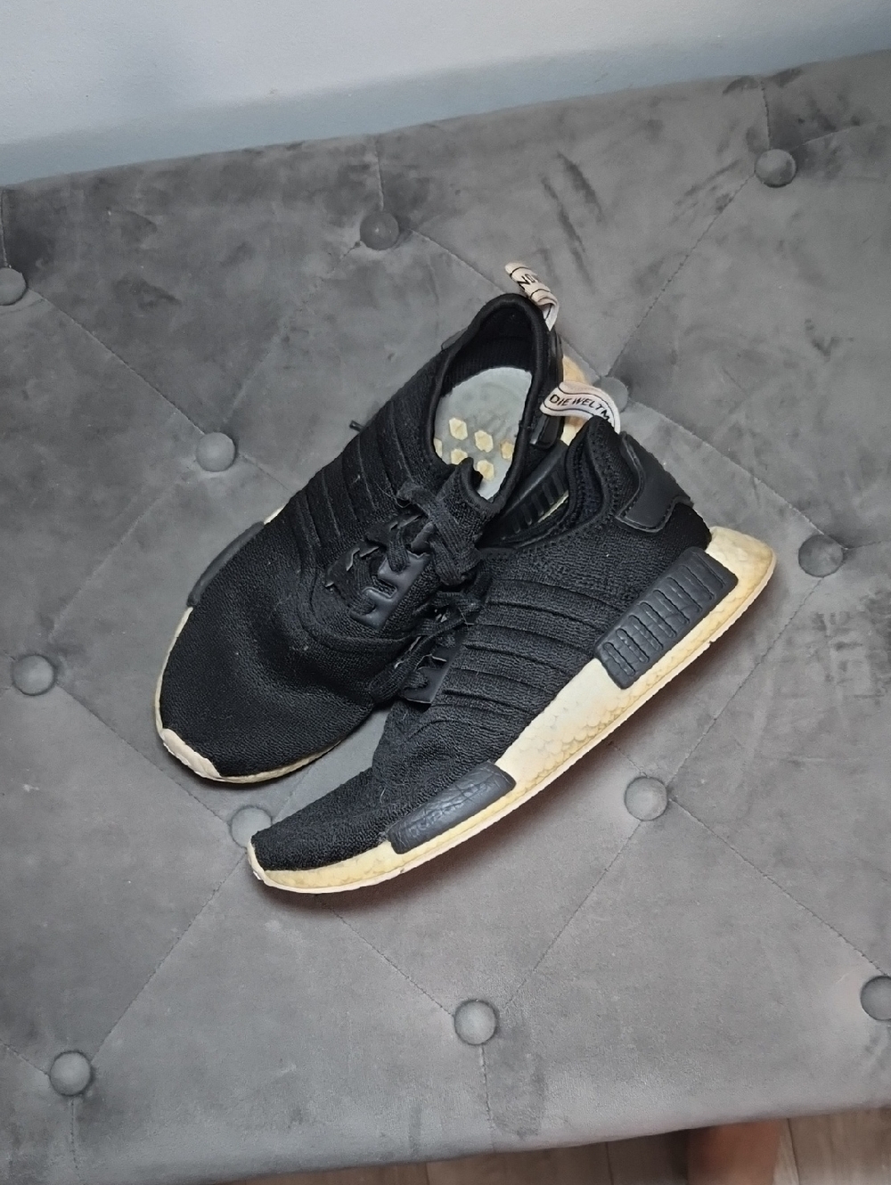 Men's Black Knit Athletic Sneakers 9